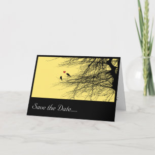 Love Birds, save the date card. Announcement