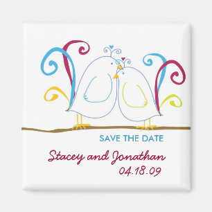 Love Birds Save the Date Magnet