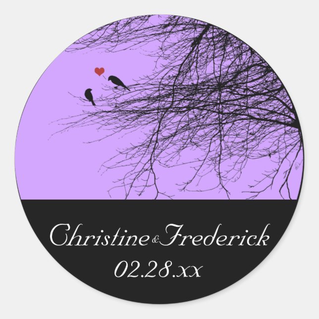 Love Birds, souvenir sticker (Front)