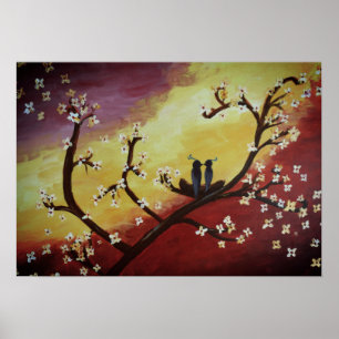 Love Birds Spring Poster