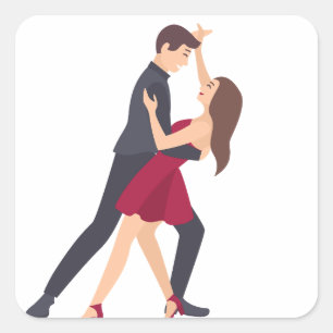 "Love Birds" Square Sticker