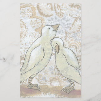 Love birds stationary perfect couple romantic art