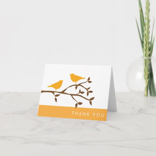Love Birds Thank You Cards (Front)