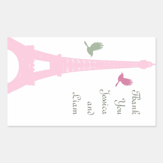 Love Birds Thank You Sticker (Front)