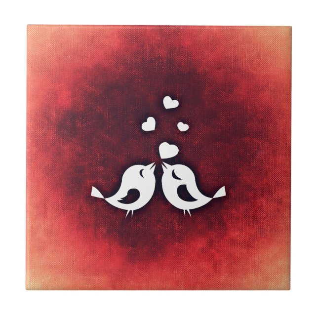 Love birds tile (Front)