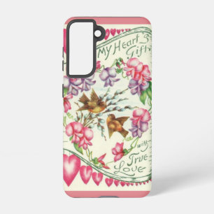 Love Birds Vintage Valentine's Day  Samsung Galaxy Case