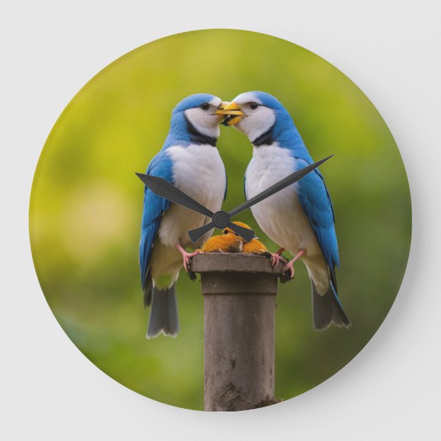 Love Birds wall clock (Front)