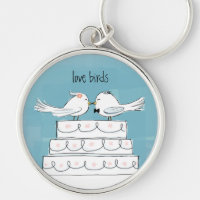 Love Birds Wedding Cake Kiss