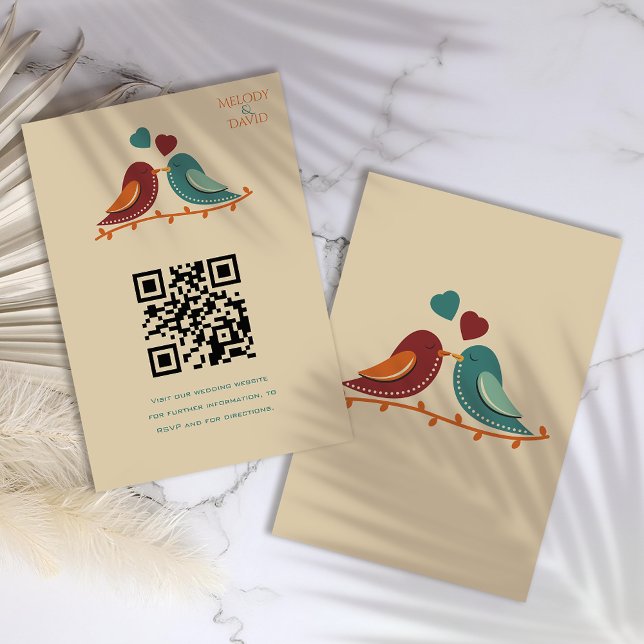 Love Birds Wedding Enclosure Card (Creator Uploaded)