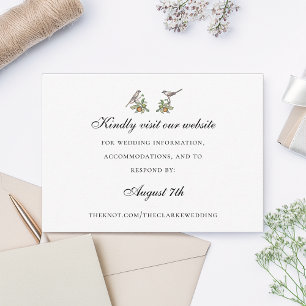 Love Birds Wedding Enclosure Card