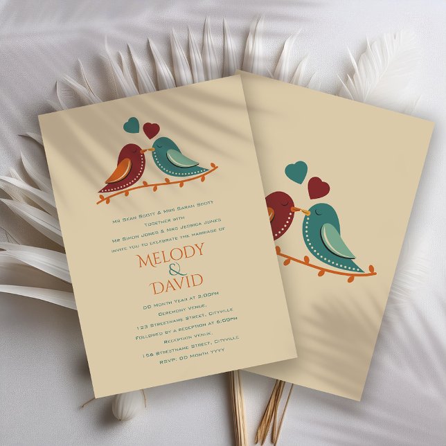 Love Birds Wedding Invitation (Creator Uploaded)