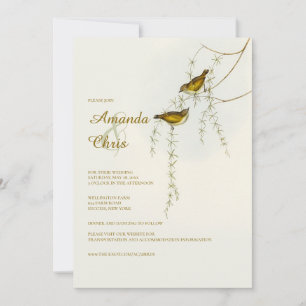 Love Birds Wedding Invitation