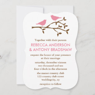 Love Birds Wedding Invitation