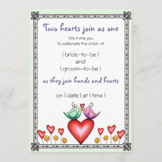 Love Birds Wedding Invitation