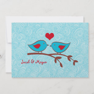 Love Birds Wedding Invitation Template