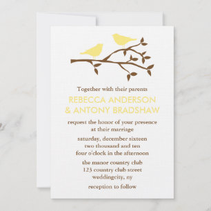 Love Birds Wedding Invitations