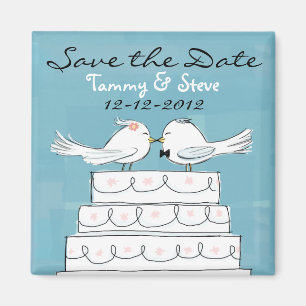 Love Birds Wedding Magnet