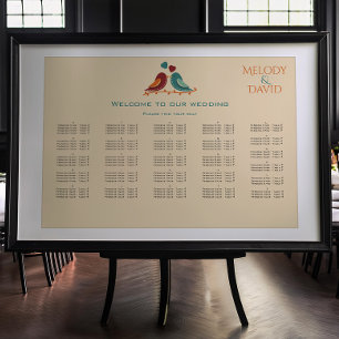 Love Birds Wedding Seating Chart