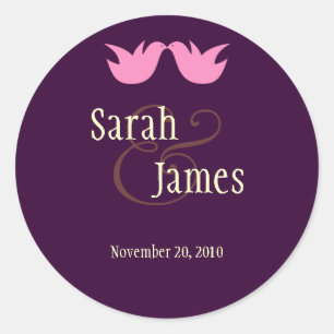Love Birds Wedding Sticker