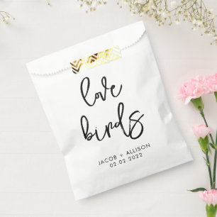 love birds wildflower seeds wedding confetti favou favour bag