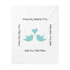 Love Birds with Heart Custom Text