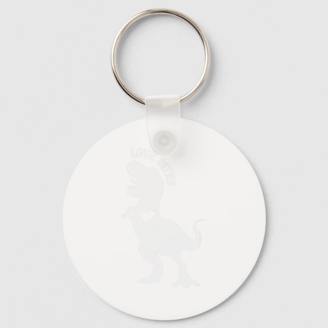 Love Bites Dinosaur Valentine Dino  Key Ring (Front)