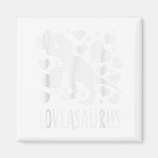 Love Bites Saurus T-rex Dinosaur Valentines Day  Magnet (Front)