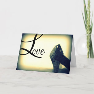 Love Black and White Greeting Card