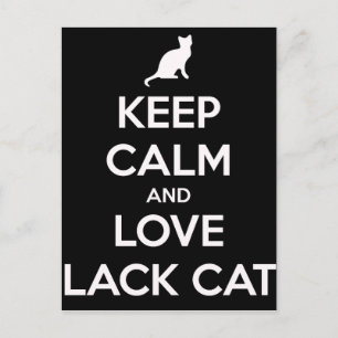 Love Black Cats Postcard
