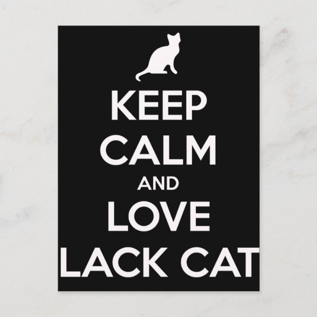 Love Black Cats Postcard (Front)