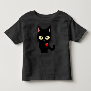 Love Black Cats T-Shirt, Toddler T-Shirt