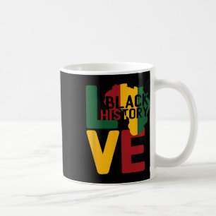 Love Black History Month African Love Sign Pan Afr Coffee Mug
