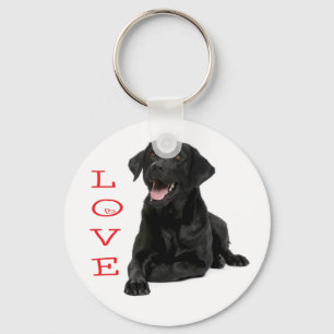 Love Black Labrador Retriever Puppy Dog Keychain