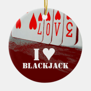 Love Blackjack Love Poker Ornament