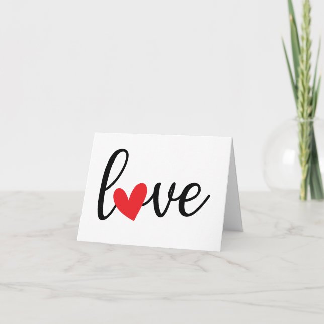Love Blank Card – Simple Elegant Greeting Card  (Front)