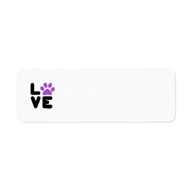 LOVE - Blk/Ppl Return Address Label (Front)