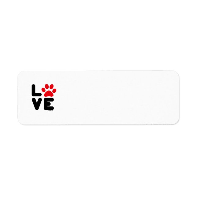 LOVE - Blk/Red Return Address Label (Front)