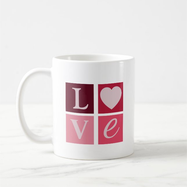 LOVE Block Heart Mug (Left)
