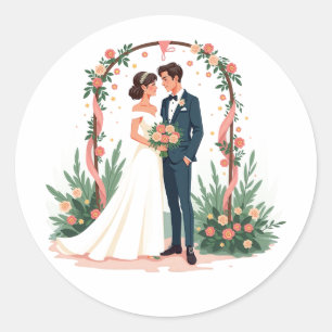 Love Bloom Wedding Sticker