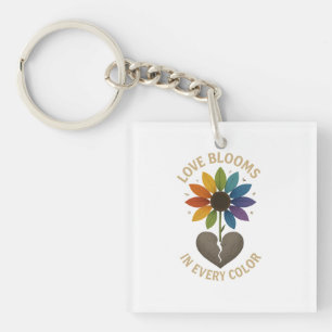 Love Blooms in Every Colour Key Ring