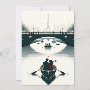 Love Blossoms in Paris Holiday Card