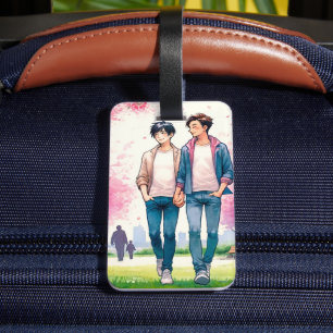 Love blossoms luggage tag