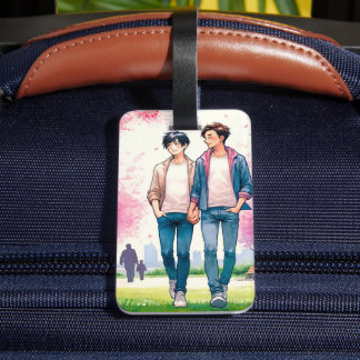 Love blossoms luggage tag