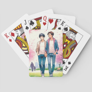 Love blossoms playing cards