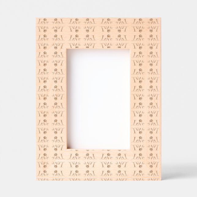 Love Blossoms: Typography with a Built-in Rose Etched Frames (Front)