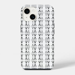 Love Blossoms: Typography with a Built-in Rose iPhone 14 Case