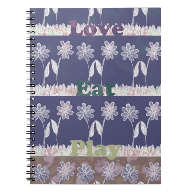 Love Blue Baby Shower colours.png Notebook (Front)