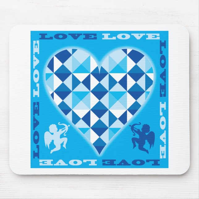 Love (Blue Diamond) Mouse Pad (Front)