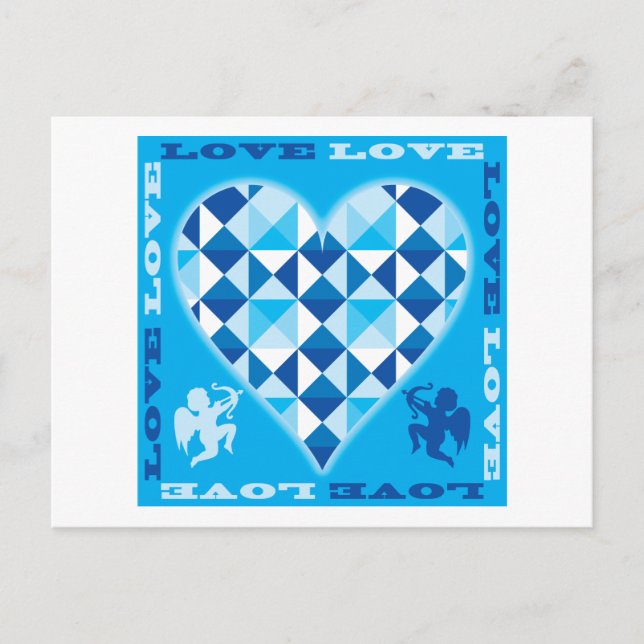 Love (Blue Diamond) Postcard (Front)