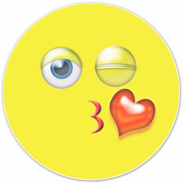 Love Blue Kiss Emoji (Front)